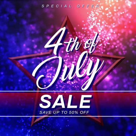 4th Of July Sale Banner Template Postermywall