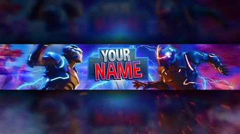 Level up your youtube channel with some amazing channel art and video thumbnails. *FREE* Fortnite: Channel Art Banner Template [Photoshop ...