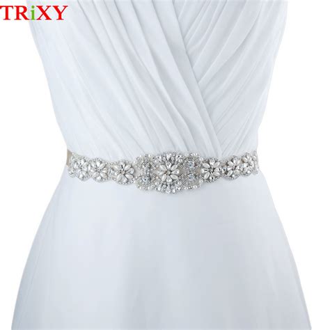 Trixy B161 Rhinestone Pearl Beaded Wedding Belts Wedding Sashes