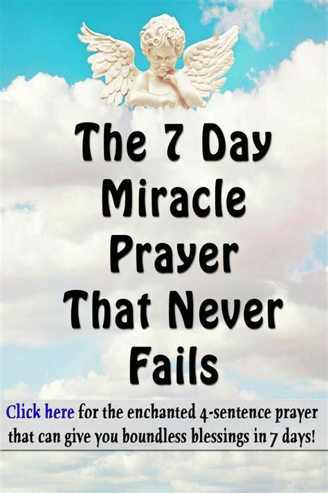 Yet my bank account is empty. 7 Day Miracle Prayer That Never Fails 7 in 2020 | Miracle prayer, Money prayer, Miracle prayer ...