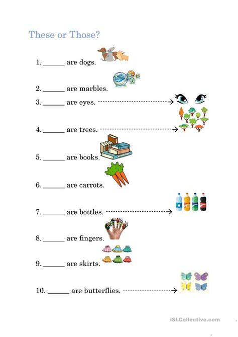 These-Those - English ESL Worksheets for distance learning and physical ...