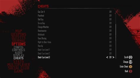 Red Dead Redemption Cheats Outfits Weapons Infinite Ammo Reset Bounty Codes