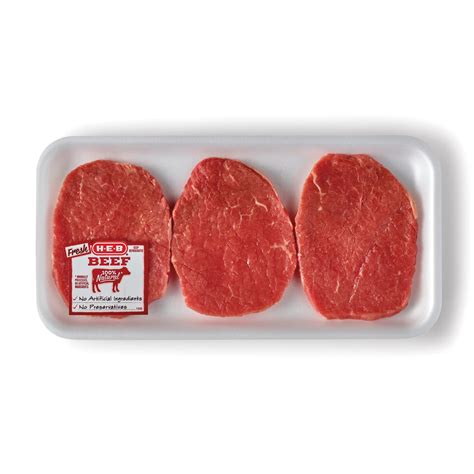 H E B Boneless Beef Eye Of Round Steaks Thin Cut Usda Select Shop