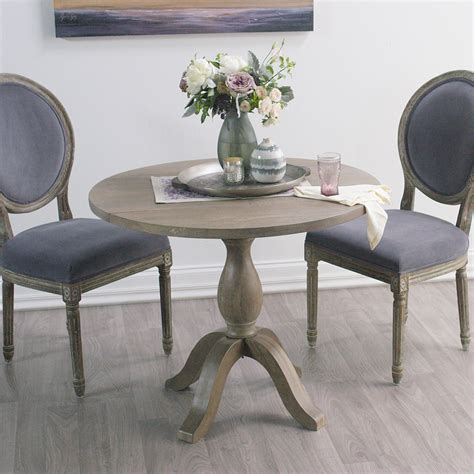 Round Weathered Gray Wood Jozy Drop Leaf Table Small Dining Table