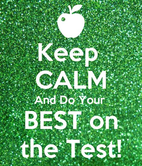 Keep Calm And Do Your Best On The Test Poster Marylynn Crotwell