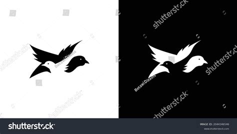 Simple Attractive 2 Birds Logo Design Stock Vector Royalty Free