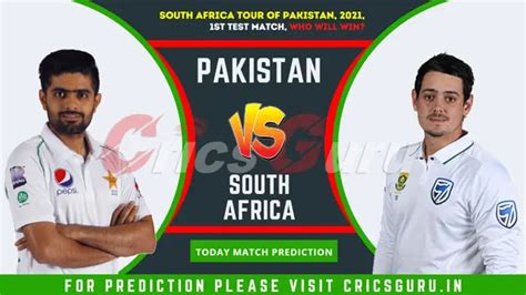 Today Match Prediction Pakistan Vs South Africa 1st Test 2021 Dream11