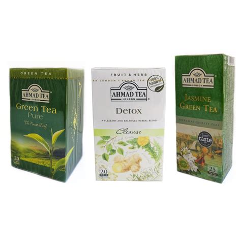 Shopping can't get any easier than this, so start today! Ahmad Tea (Green Tea Pure/Detox Cleanse/Jasmine Green Tea ...