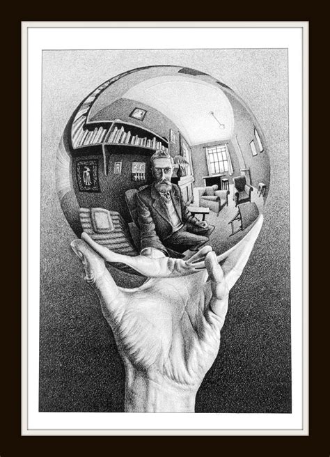 Mc Escher Hand With Reflecting Sphere 1974 Framed Dutch Museum Poster