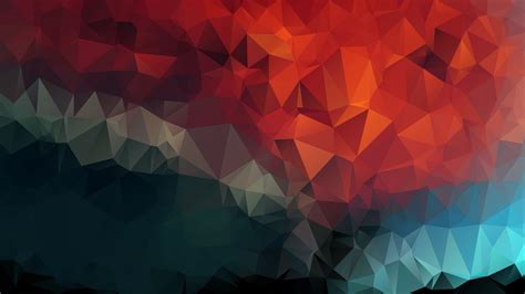 Hd Wallpaper Red Triangles Low Poly Low Poly Art 3d Pattern