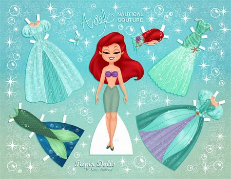 Disney Ariel Nautical Couture Paperdoll By Cory Jensen Disney