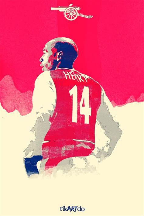 Thierry Henry Football Poster Premier League Football Arsenal Football