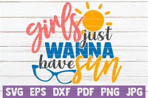 Girls Just Wanna Have Fun Svg Cut File Graphic By Mintymarshmallows