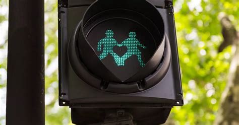 Green Man Pedestrian Crossing Signals Replaced By Same Sex Couples
