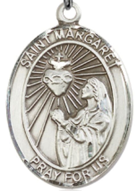 St Margaret Mary Alacoque 50 Oval Sterling Silver Side Medal