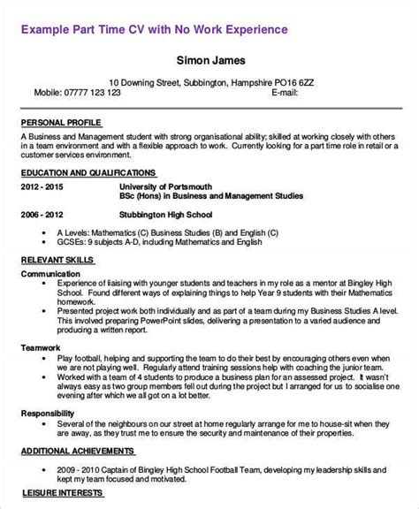 At first glance, this cv example looks very generic, dull and boring. First Job Resume - 7+ Free Word, PDF Documents Download ...