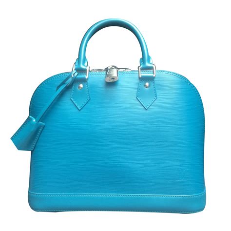 Louis Vuitton Alma Blue Leather Ref22692 Joli Closet