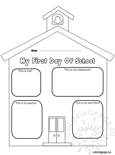 Free Printable First Day Of School Coloring Pages For Kindergarten