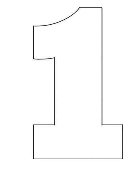 15+ Desenhos do Número 1 Para Imprimir e Colorir (Moldes)