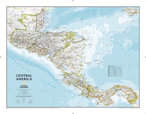 Buy National Geographic Central America Classic Wall 29 X 225