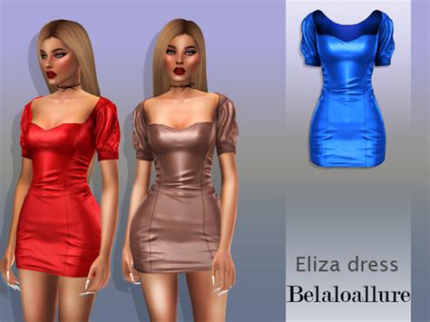Belaloallure Eliza Mini Satin Dress By Belal1997 At Tsr Sims 4 Updates
