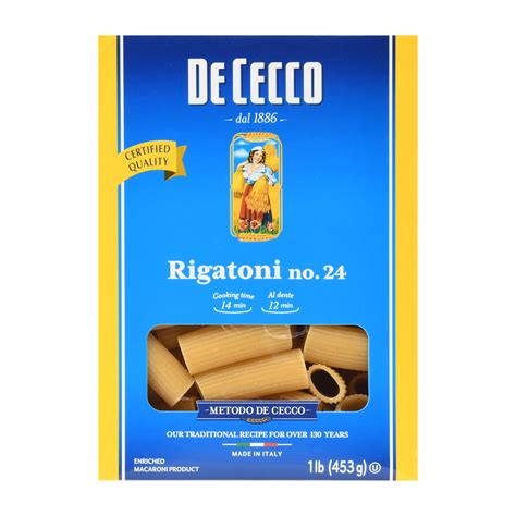 De Cecco Rigatoni No24 Pasta 16 Oz