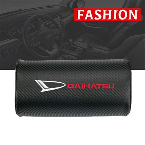 Car Neck Pillows Both Side Pu Leather Single Headrest Case For Daihatsu