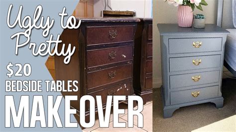 Diy Bring Bedside Tables Back To Life Using Grey Paint To Restore Your