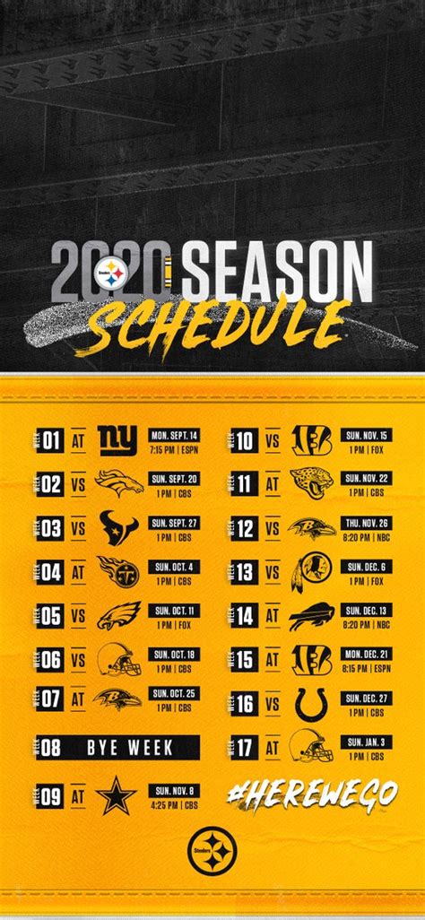 Printable Steelers Schedule 2021 Customize And Print