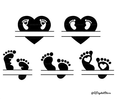 Baby Footprint Svg Baby Feet Svg Baby Footprint Silhouette Baby Svg Images