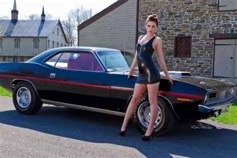 Plymouth Cuda Wow Car Girls Beautiful Models Beautiful Women