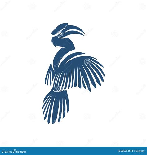Rangkong Bird Design Vector Illustration Creative Rangkong Bird Logo Design Concepts Template