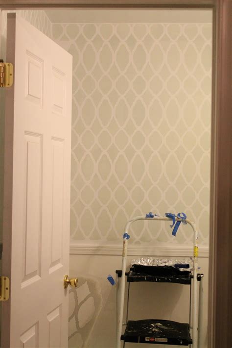 Powder Room Reveal And Some Stenciling Tips And Tricks