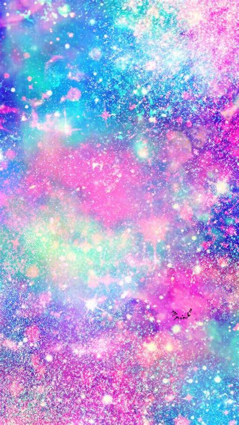 Glitter Galaxy Wallpaper Fond Décran Coloré Fond Decran Pastel