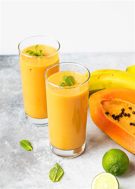 Creamy And Healthy Turmeric Papaya Smoothie Artofit