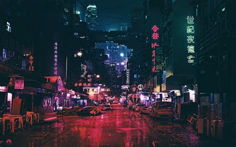 1440x900 Cyberpunk Futuristic City Science Fiction Concept Art 4k