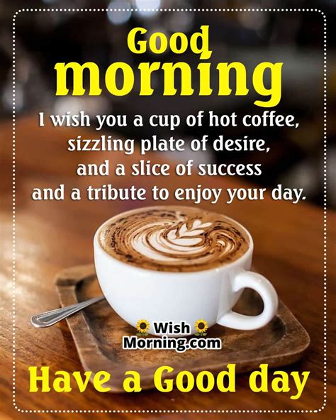 Good Morning Coffee Images With Quotes Wish Morning