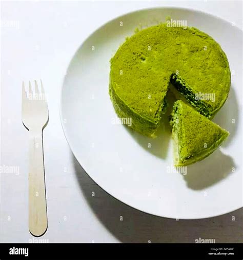 Japanese Matcha Green Tea Cake Stock Image Stock Photo Alamy
