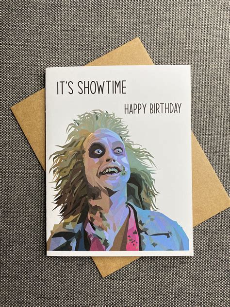 Beetlejuice Birthday Card Its Showtime Etsy
