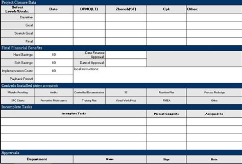 Project Management Closure Template Excelonist