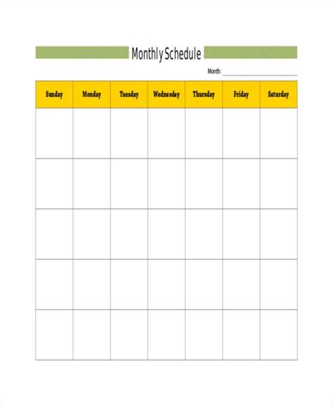 8 Monthly Sheet Templates Free Sample Example Format Downlaod