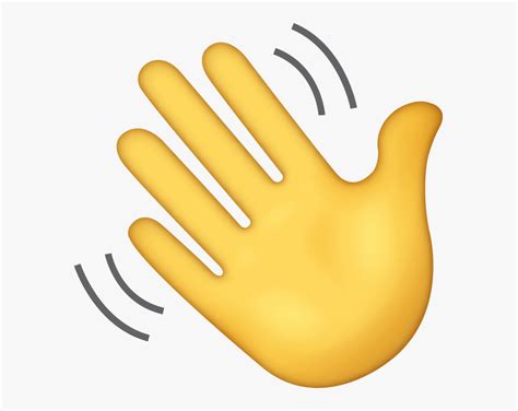 Transparent Boi Hand Emoji Png Waving Hand Emoji No Background Free Transparent Clipart