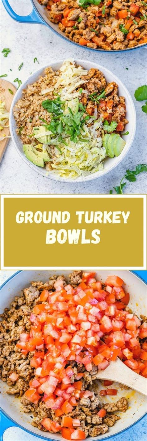 Ground Turkey Bowls With Cauliflower Rice Clean Food Crush