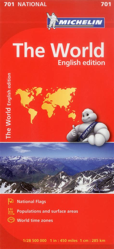 701 Michelin Map The World Map Folded 9782067170360 1695 Itmb
