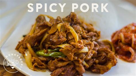 This dish is a total winner and will please both the chicken and chilli lovers. Korean Spicy Pork Recipe (Dwaeji Bulgogi) - Honeysuckle ...