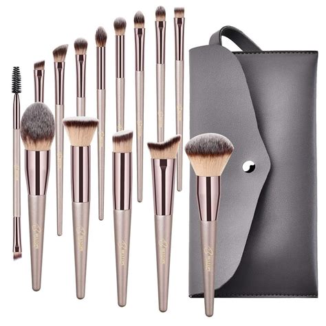Bestope Makeup Brushes Conical Handle Professional Premium Synthetic Brush Set Kit With Case