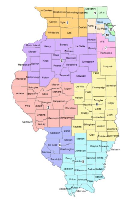 Map Here Are The 11 Covid Regions In Illinois And Which Counties Are