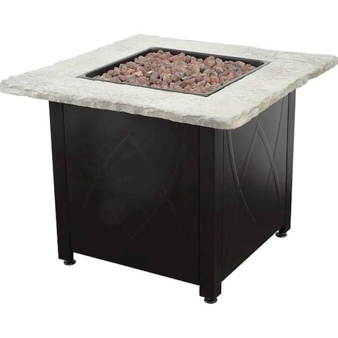 Endless Summer 30 In W 30000 Btu Black Tabletop Stainless Steel Propane Gas Fire Pit Table At