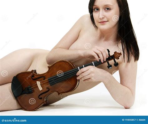 Portrait Of A Nude Reclined Violin Player Stock Image Image Of Human