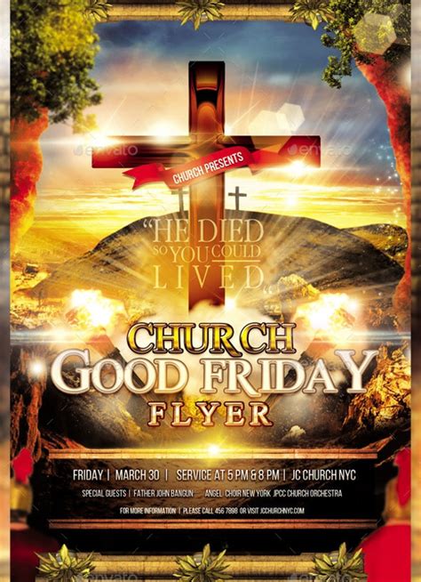 14 Good Friday Flyer Designs And Examples Psd Ai Examples